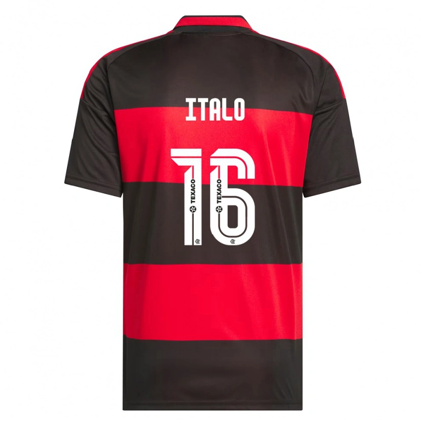 Danxen Mulher Camisola Italo Pereira Dos Santos #16 Vermelho Preto Branco Principal 2026/27 Camisa