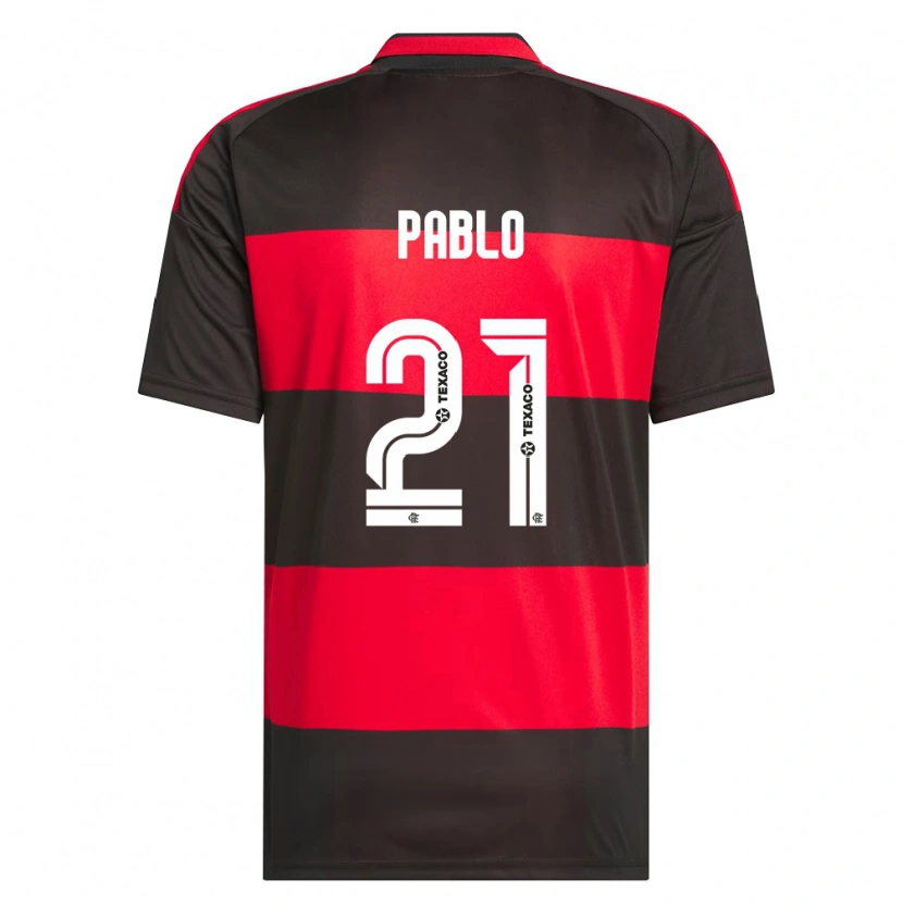 Danxen Mulher Camisola Pablo #21 Vermelho Preto Branco Principal 2026/27 Camisa
