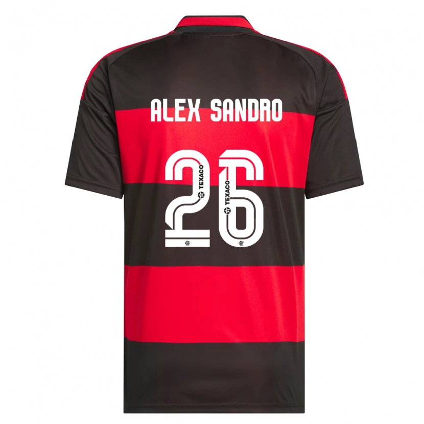 Danxen Mulher Camisola Alex Sandro #26 Vermelho Preto Branco Principal 2026/27 Camisa