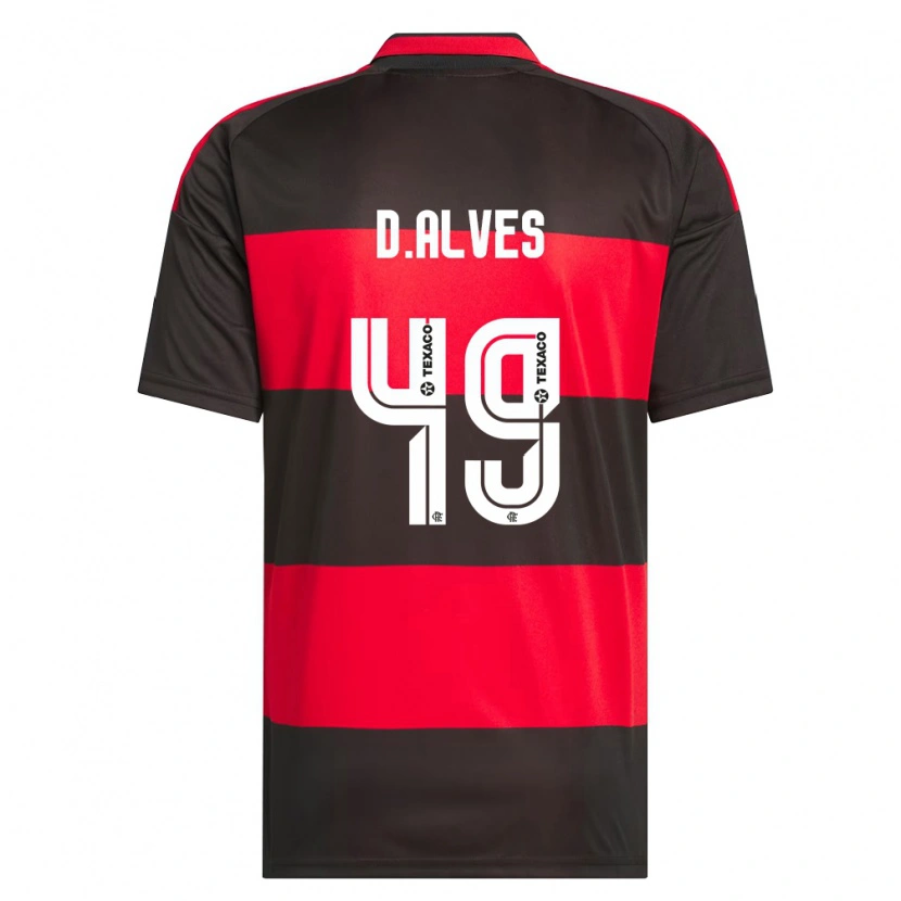 Danxen Mulher Camisola Dyogo Alves #49 Vermelho Preto Branco Principal 2026/27 Camisa