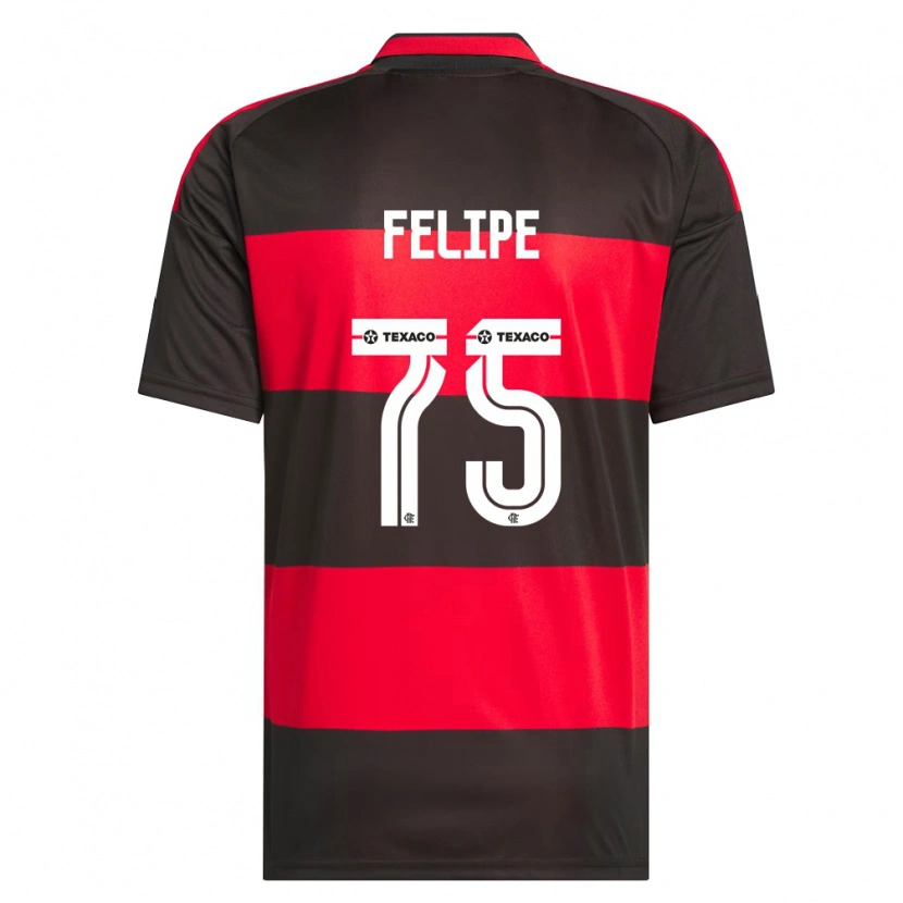 Danxen Mulher Camisola Luiz Felipe #75 Vermelho Preto Branco Principal 2026/27 Camisa