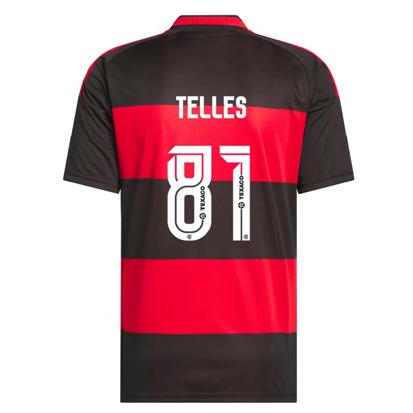 Danxen Mulher Camisola Douglas Telles #81 Vermelho Preto Branco Principal 2026/27 Camisa