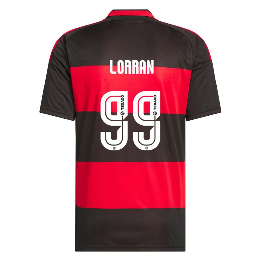 Danxen Mulher Camisola Lorran Lucas Pereira De Sousa #99 Vermelho Preto Branco Principal 2026/27 Camisa