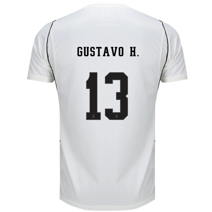 Danxen Mulher Camisola Gustavo Henrique #13 Branco Preto Vermelho Principal 2026/27 Camisa