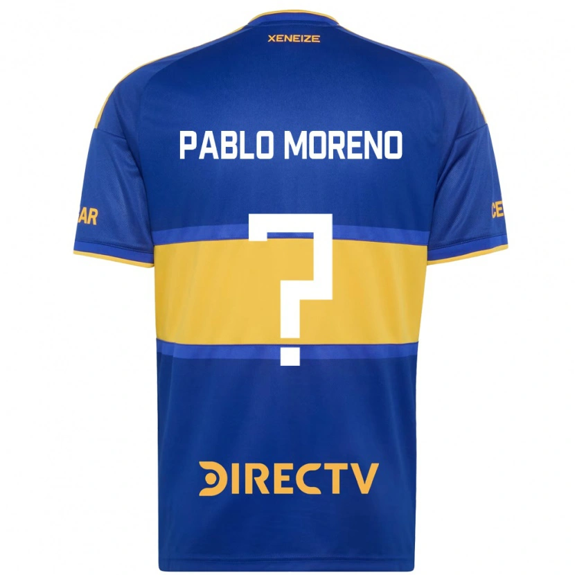 Danxen Mulher Camisola Juan Pablo Moreno #0 Azul Real Amarelo Principal 2026/27 Camisa