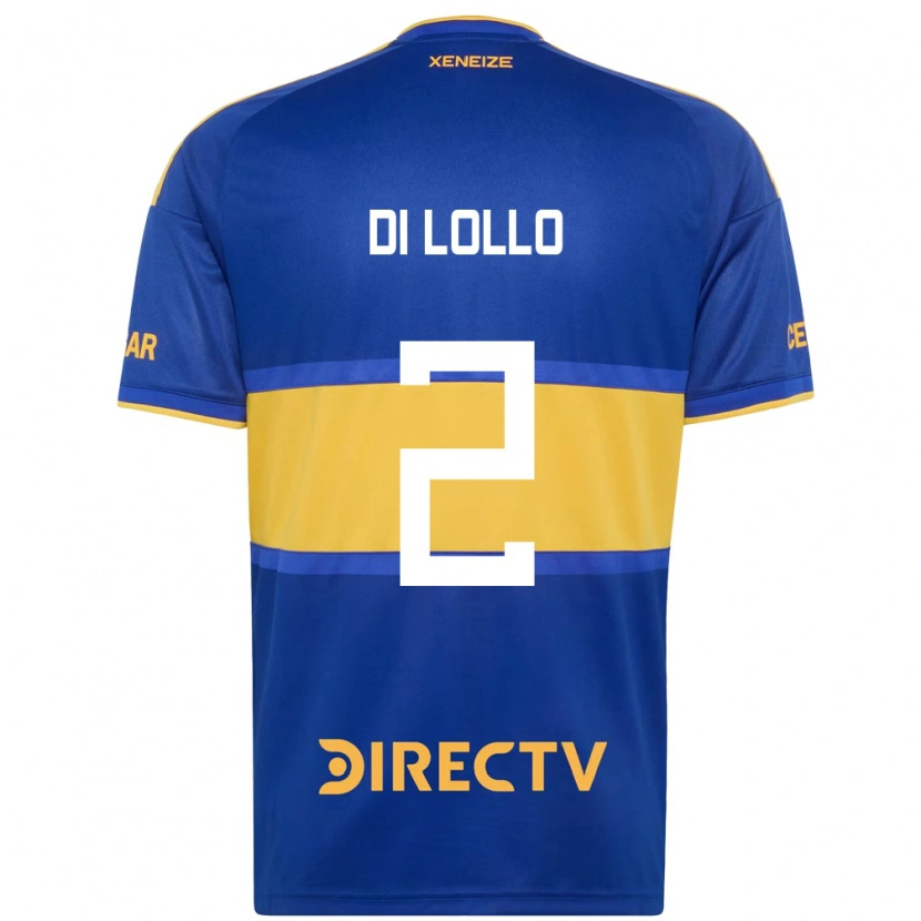 Danxen Mulher Camisola Lautaro Di Lollo #2 Azul Real Amarelo Principal 2026/27 Camisa