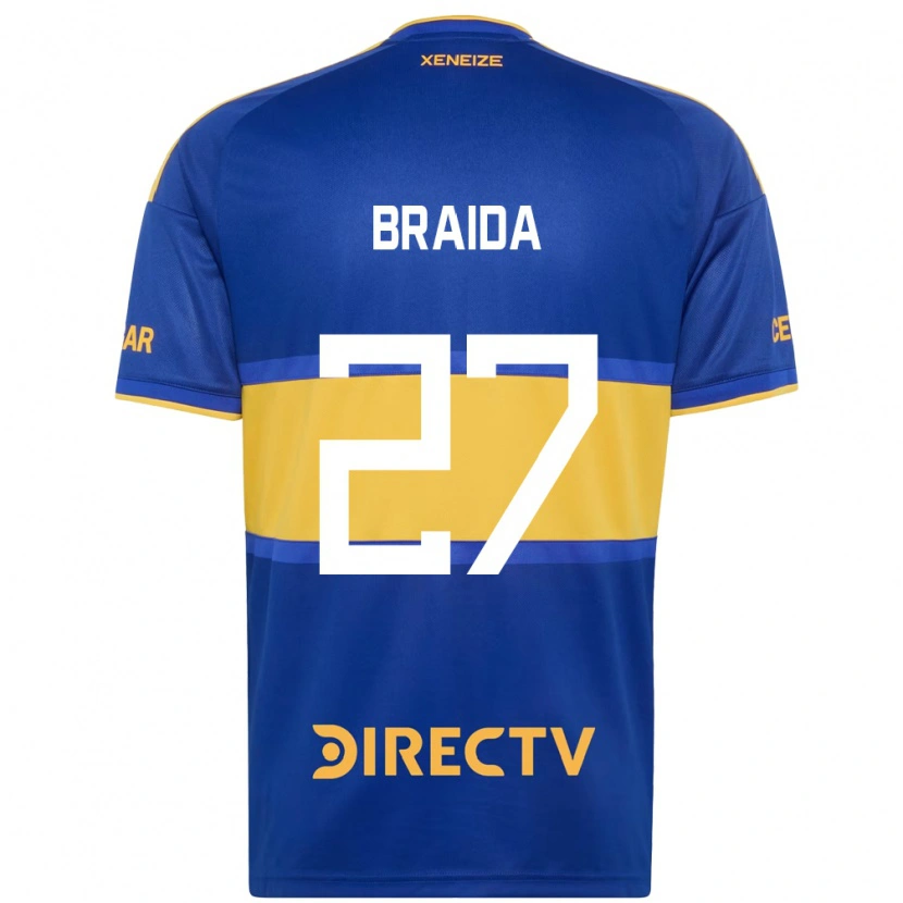 Danxen Mulher Camisola Malcom Braida #27 Azul Real Amarelo Principal 2026/27 Camisa