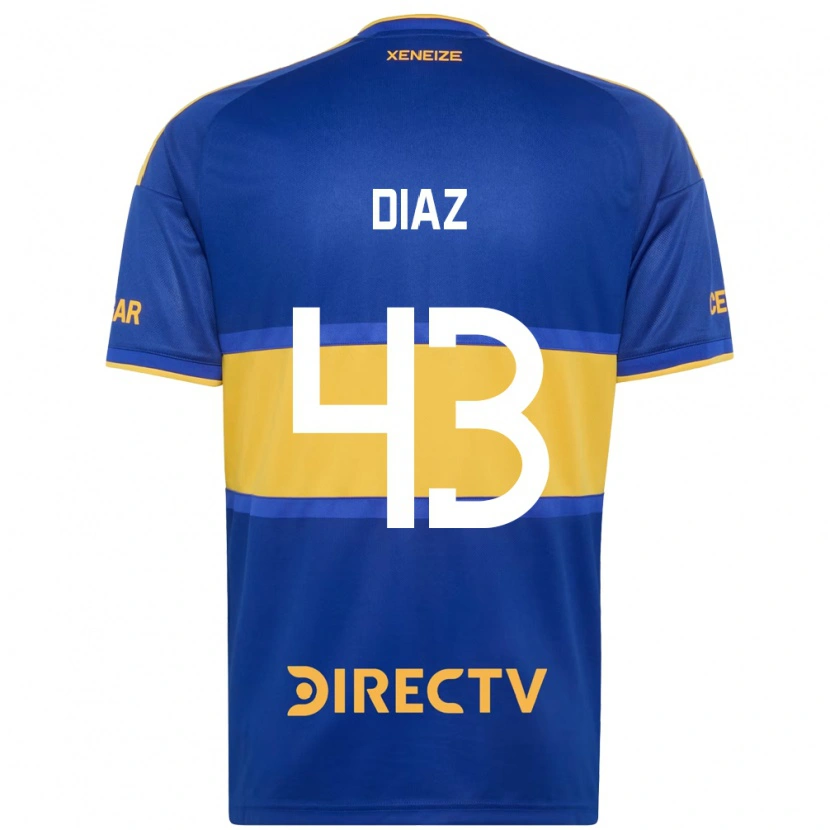 Danxen Mulher Camisola Tomas Diaz #43 Azul Real Amarelo Principal 2026/27 Camisa