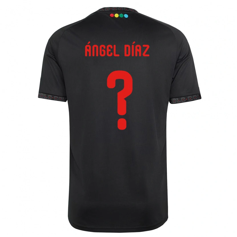 Danxen Mulher Camisola Ángel Díaz #0 Preto Vermelho Alternativa 2026/27 Camisa