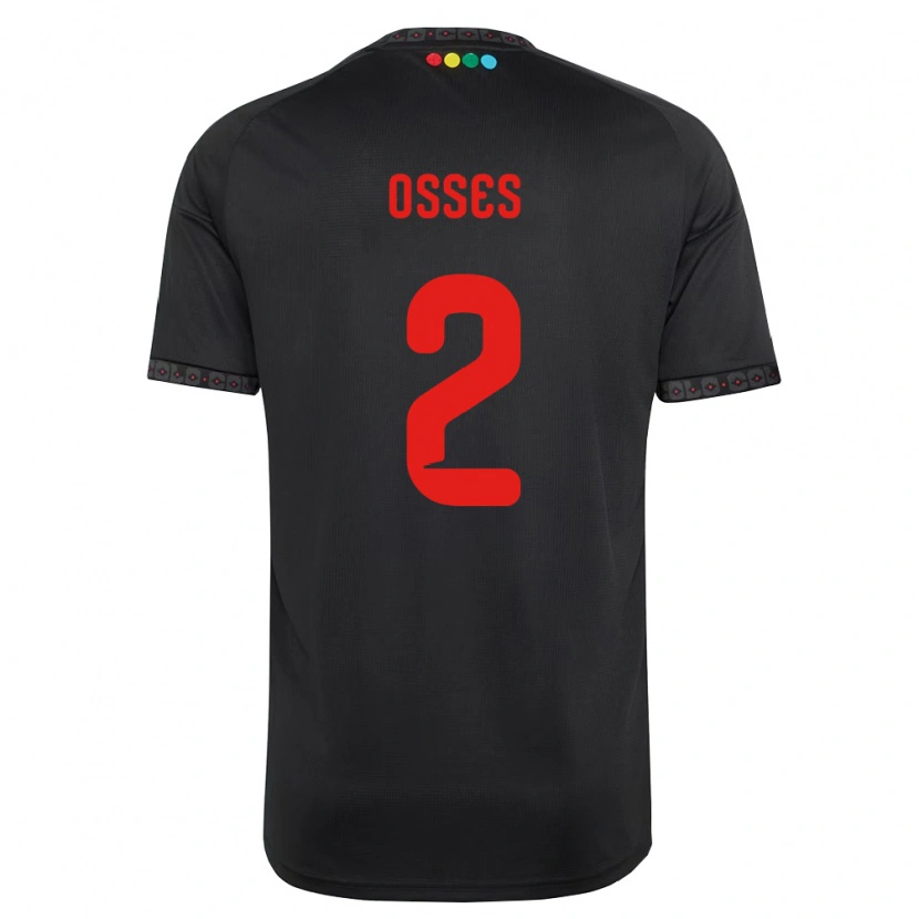 Danxen Mulher Camisola Martina Osses #2 Preto Vermelho Alternativa 2026/27 Camisa