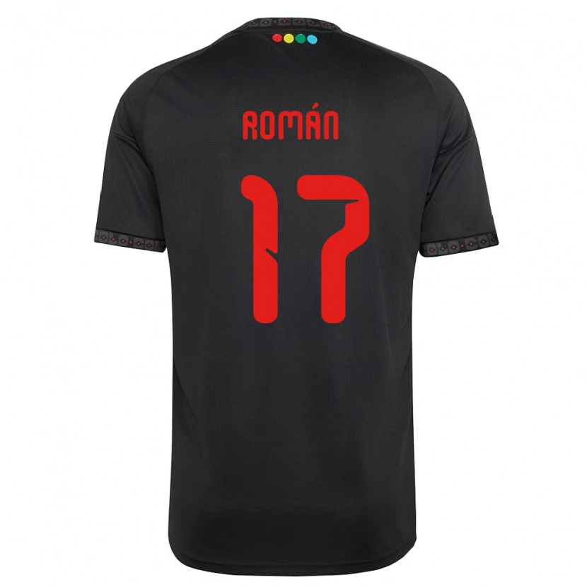 Danxen Mulher Camisola Iván Román #17 Preto Vermelho Alternativa 2026/27 Camisa