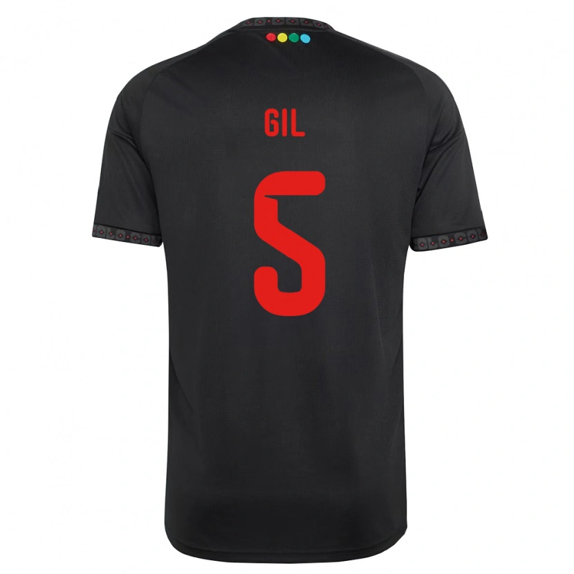Danxen Mulher Camisola Leonardo Gil #5 Preto Vermelho Alternativa 2026/27 Camisa