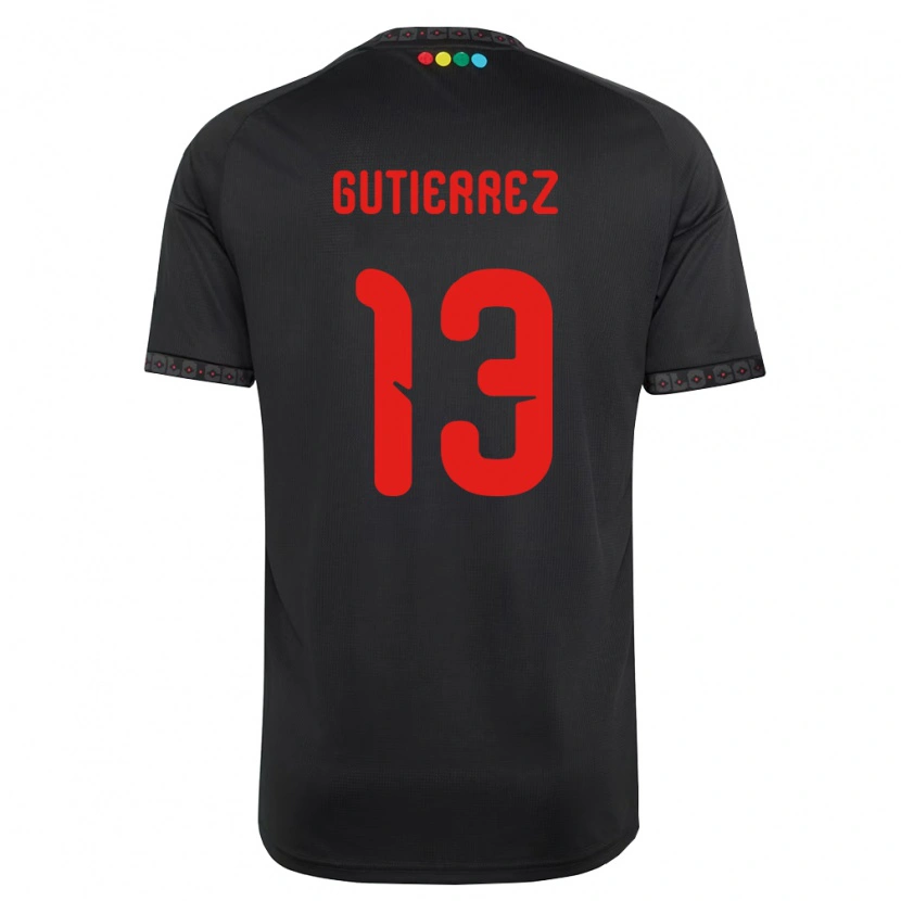 Danxen Mulher Camisola Bruno Gutiérrez #13 Preto Vermelho Alternativa 2026/27 Camisa