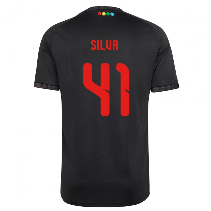 Danxen Mulher Camisola Bastián Silva #41 Preto Vermelho Alternativa 2026/27 Camisa