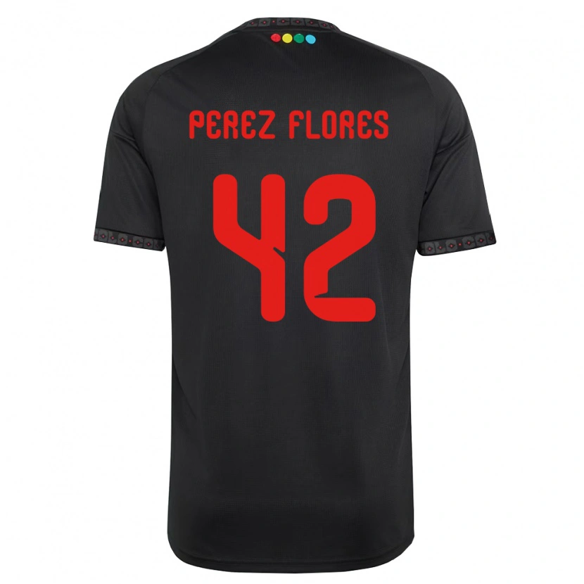 Danxen Mulher Camisola Benjamín Pérez #42 Preto Vermelho Alternativa 2026/27 Camisa
