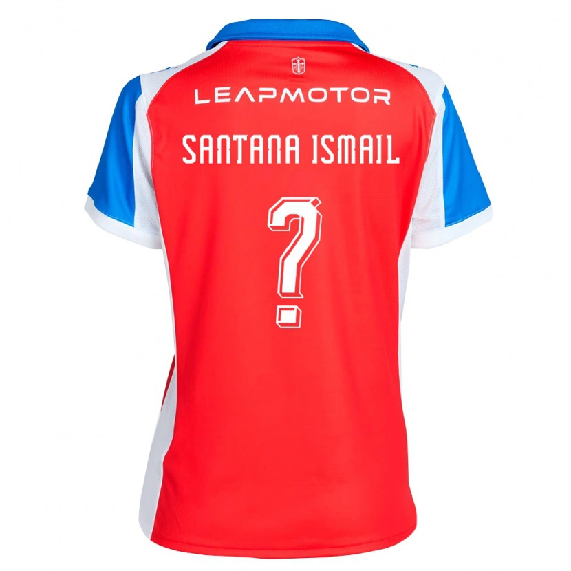 Danxen Mulher Camisola Benjamin Santana Ismail #0 Vermelho Azul Alternativa 2026/27 Camisa