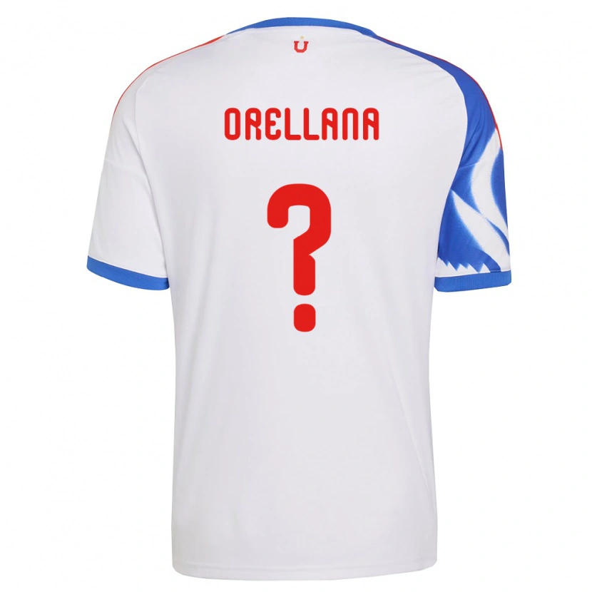 Danxen Mulher Camisola Bastián Orellana #0 Branco Azul Marinho Alternativa 2026/27 Camisa