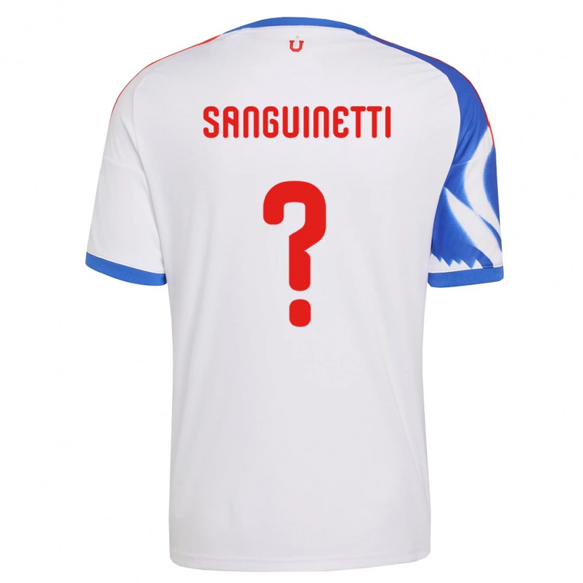Danxen Mulher Camisola Fernando Osorio Sanguinetti #0 Branco Azul Marinho Alternativa 2026/27 Camisa