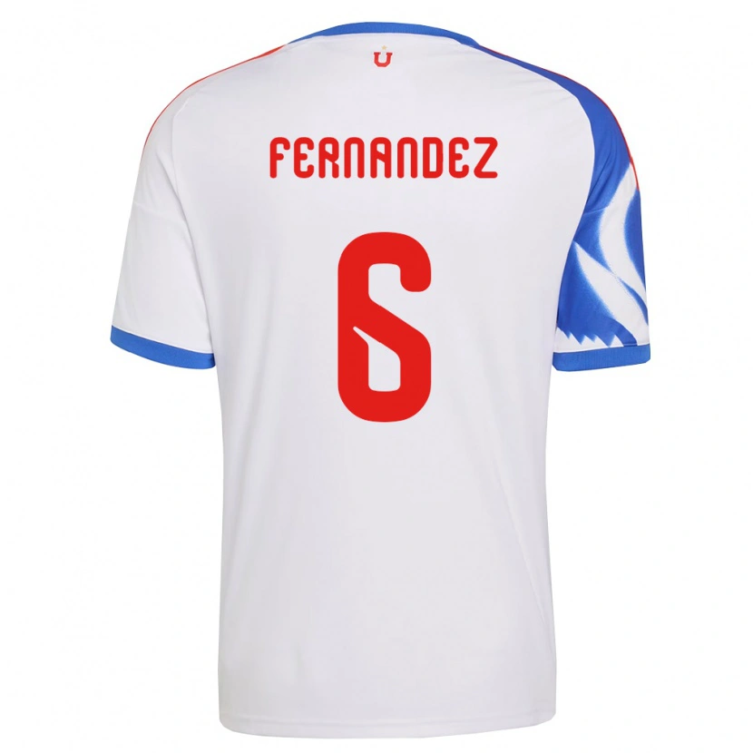 Danxen Mulher Camisola Nicolás Fernández #6 Branco Azul Marinho Alternativa 2026/27 Camisa