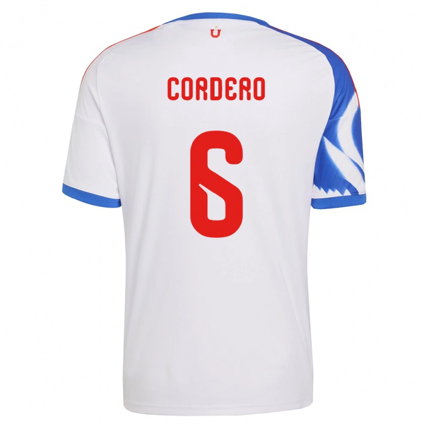 Danxen Mulher Camisola Renato Cordero #6 Branco Azul Marinho Alternativa 2026/27 Camisa