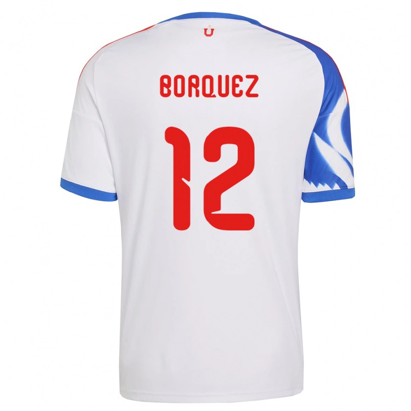 Danxen Mulher Camisola Gabriela Bórquez #12 Branco Azul Marinho Alternativa 2026/27 Camisa