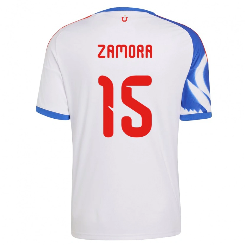 Danxen Mulher Camisola Daniela Zamora #15 Branco Azul Marinho Alternativa 2026/27 Camisa