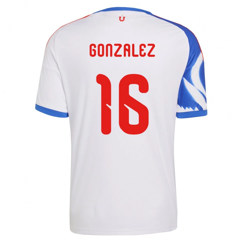 Danxen Mulher Camisola Monserratt González #16 Branco Azul Marinho Alternativa 2026/27 Camisa