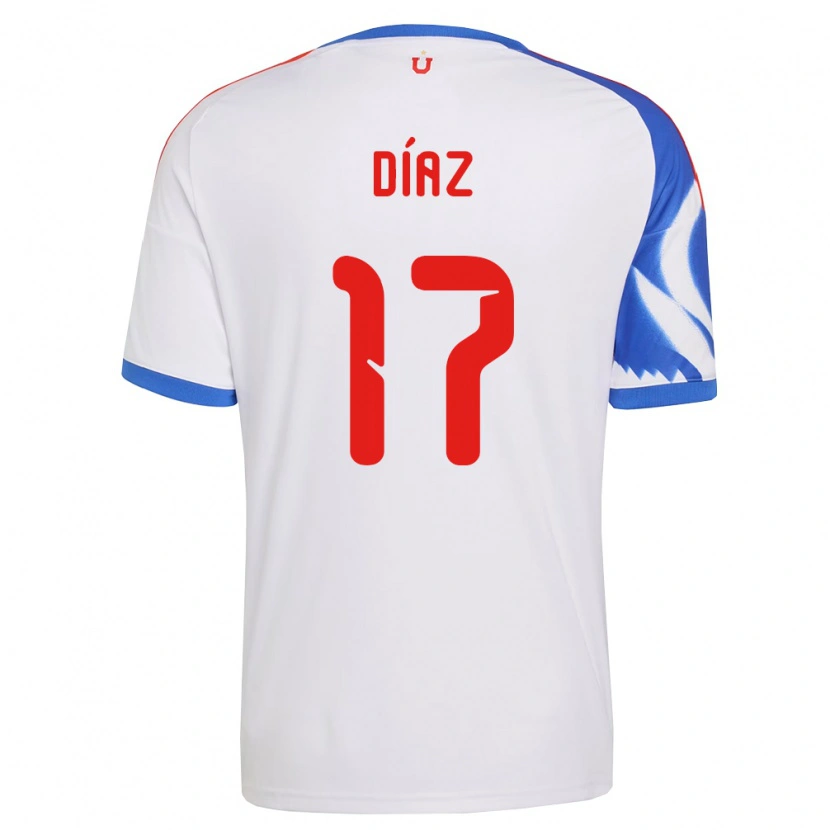 Danxen Mulher Camisola Benjamín Díaz #17 Branco Azul Marinho Alternativa 2026/27 Camisa