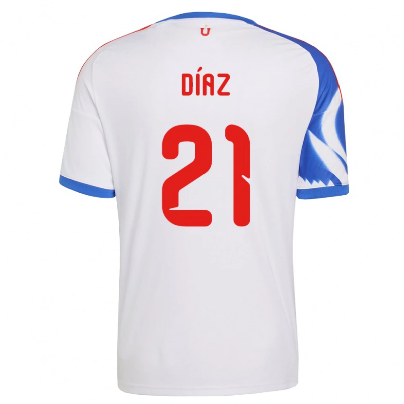 Danxen Mulher Camisola Marcelo Díaz #21 Branco Azul Marinho Alternativa 2026/27 Camisa
