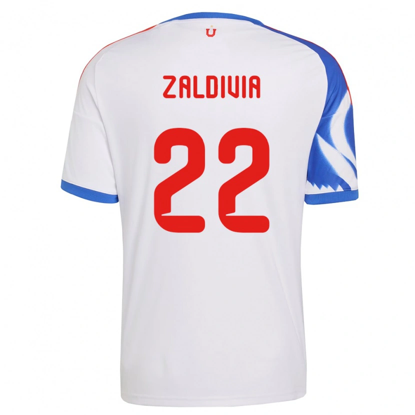 Danxen Mulher Camisola Matías Zaldivia #22 Branco Azul Marinho Alternativa 2026/27 Camisa