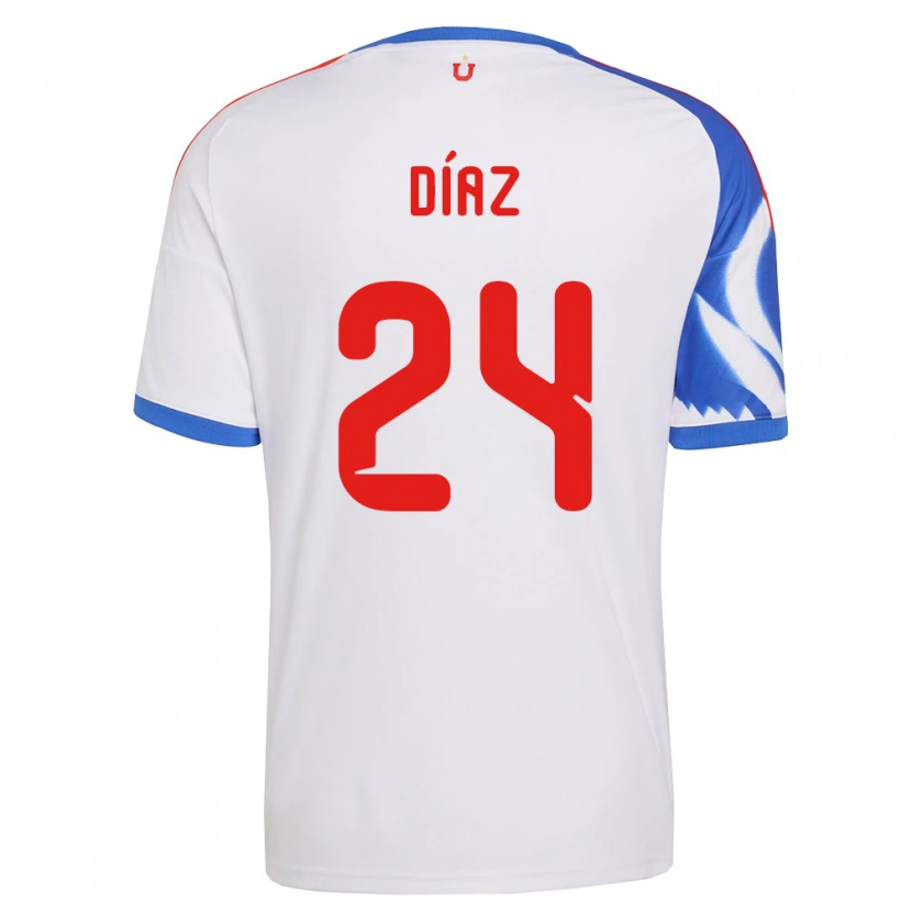 Danxen Mulher Camisola Antonio Díaz #24 Branco Azul Marinho Alternativa 2026/27 Camisa