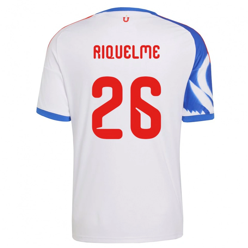 Danxen Mulher Camisola Matías Riquelme #26 Branco Azul Marinho Alternativa 2026/27 Camisa