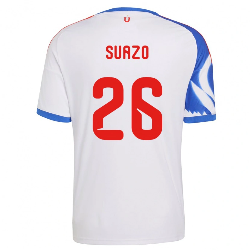 Danxen Mulher Camisola Gretzel Suazo #26 Branco Azul Marinho Alternativa 2026/27 Camisa