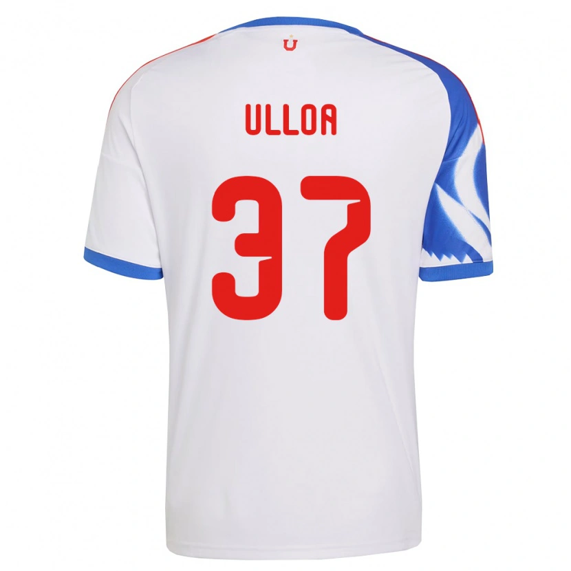 Danxen Mulher Camisola Cristóbal Ulloa #37 Branco Azul Marinho Alternativa 2026/27 Camisa