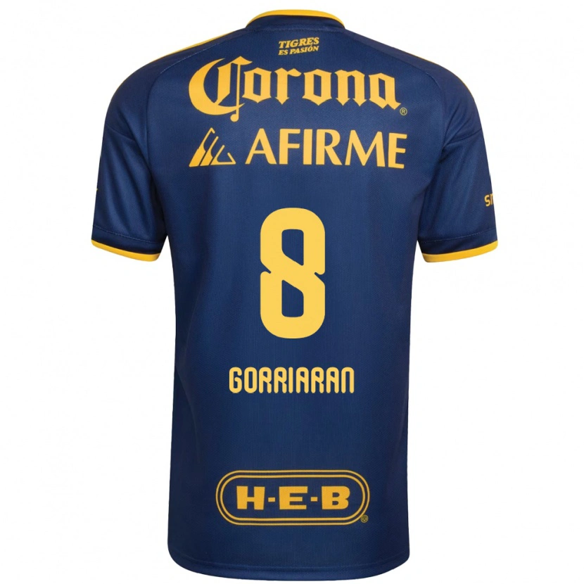 Danxen Mulher Camisola Fernando Gorriarán #8 Azul Real Amarelo Alternativa 2026/27 Camisa
