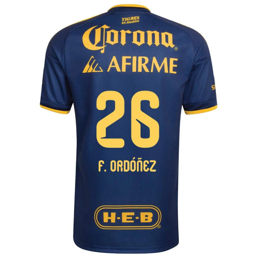 Danxen Mulher Camisola Fernando Ordóñez #26 Azul Real Amarelo Alternativa 2026/27 Camisa