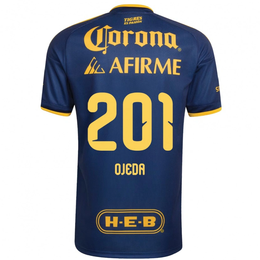 Danxen Mulher Camisola Diego Ojeda #201 Azul Real Amarelo Alternativa 2026/27 Camisa