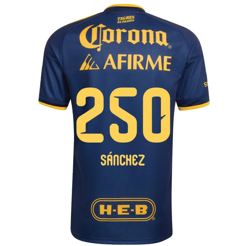Danxen Mulher Camisola Fernando Sánchez #250 Azul Real Amarelo Alternativa 2026/27 Camisa