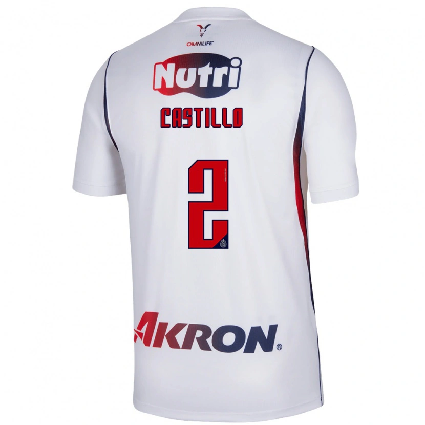 Danxen Mulher Camisola José Castillo #2 Branco Azul Marinho Vermelho Alternativa 2026/27 Camisa