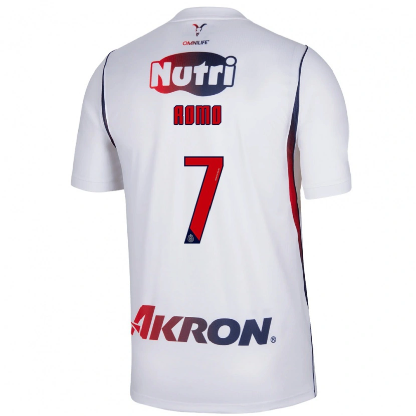 Danxen Mulher Camisola Luis Romo #7 Branco Azul Marinho Vermelho Alternativa 2026/27 Camisa