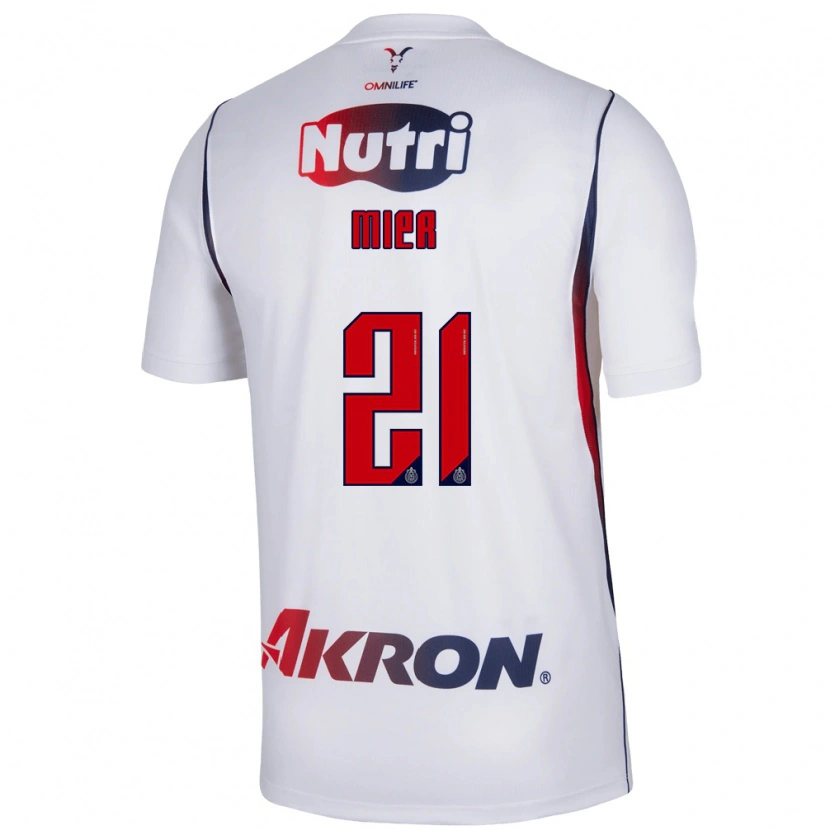Danxen Mulher Camisola Hiram Mier #21 Branco Azul Marinho Vermelho Alternativa 2026/27 Camisa