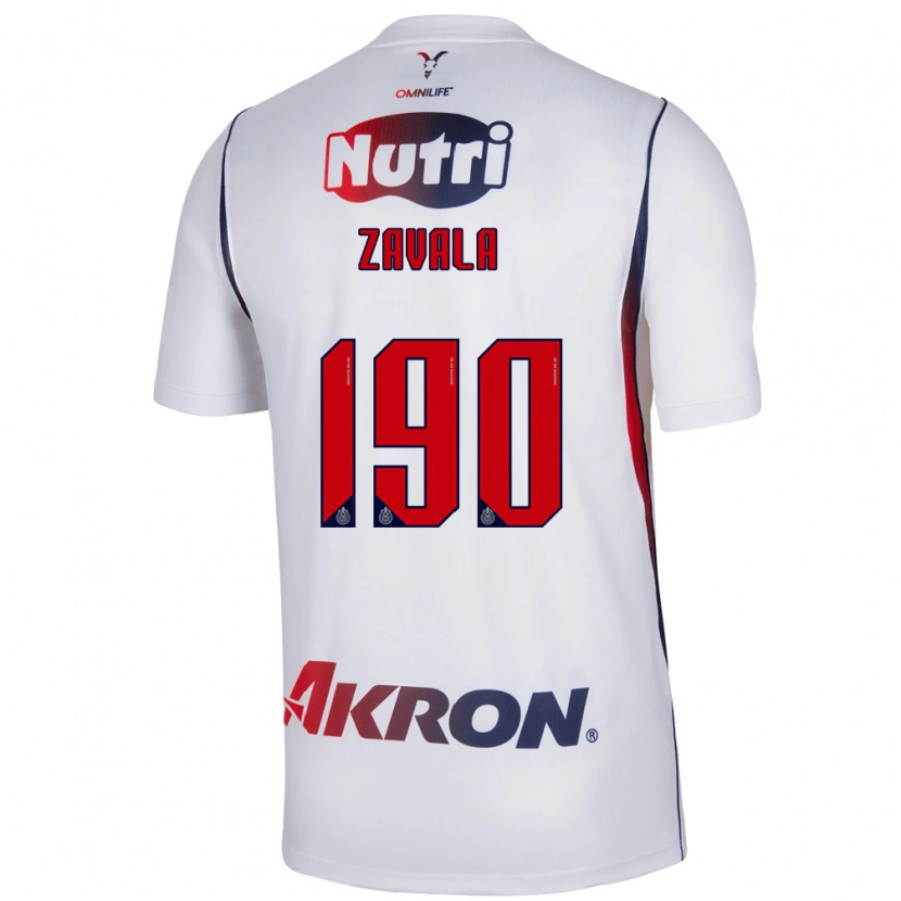 Danxen Mulher Camisola Juan Zavala #190 Branco Azul Marinho Vermelho Alternativa 2026/27 Camisa