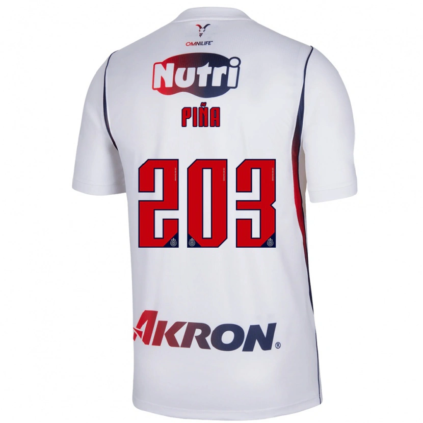 Danxen Mulher Camisola Fernando Piña #203 Branco Azul Marinho Vermelho Alternativa 2026/27 Camisa