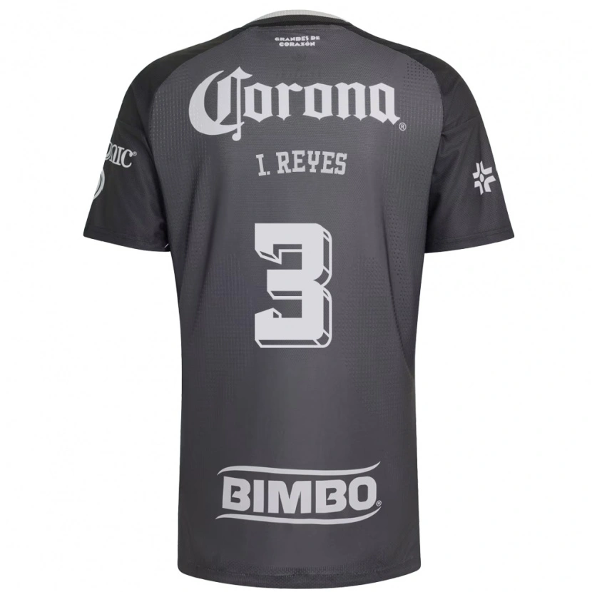 Danxen Mulher Camisola Israel Reyes #3 Cinza Branco Preto Alternativa 2026/27 Camisa