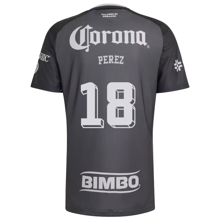 Danxen Mulher Camisola Amanda Perez #18 Cinza Branco Preto Alternativa 2026/27 Camisa