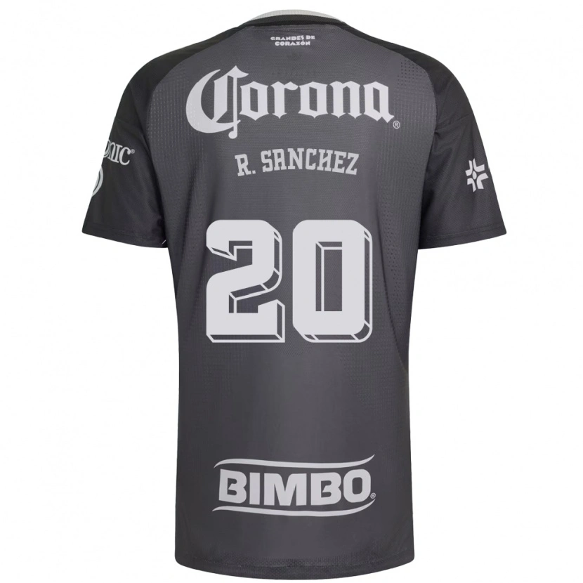 Danxen Mulher Camisola Richard Sanchez #20 Cinza Branco Preto Alternativa 2026/27 Camisa
