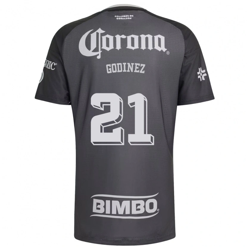 Danxen Mulher Camisola Alexandra Godinez #21 Cinza Branco Preto Alternativa 2026/27 Camisa