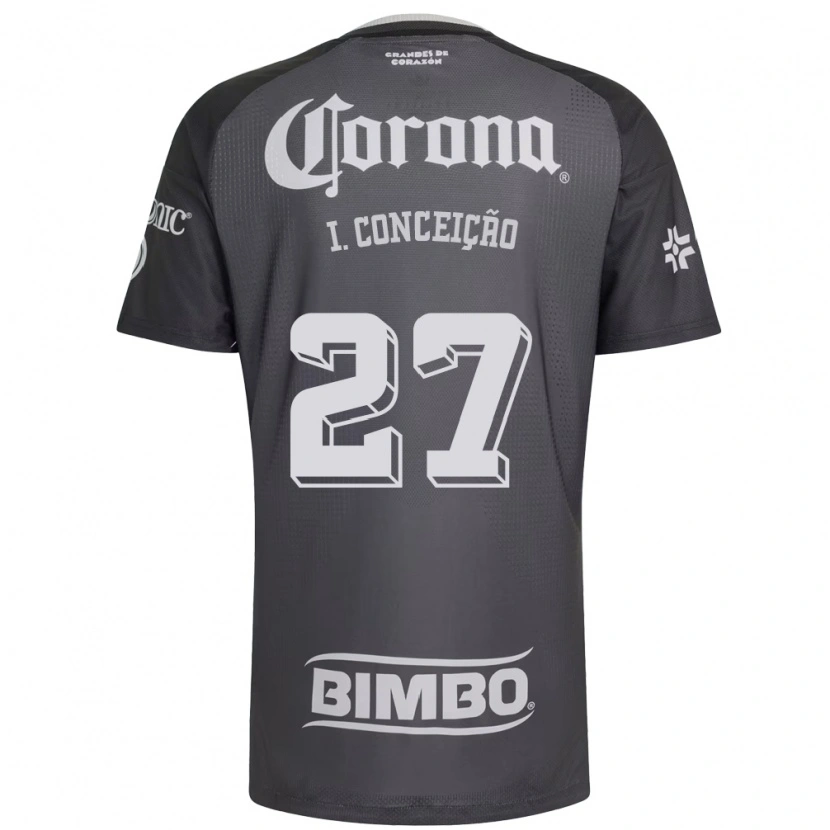Danxen Mulher Camisola Ícaro Da Conceição #27 Cinza Branco Preto Alternativa 2026/27 Camisa