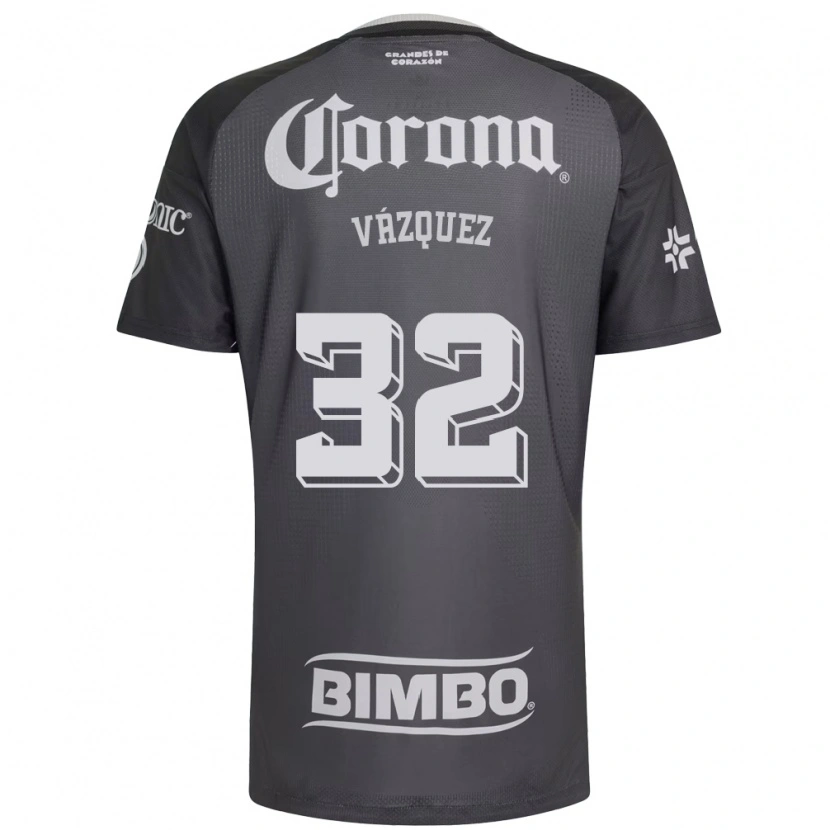 Danxen Mulher Camisola Miguel Vázquez #32 Cinza Branco Preto Alternativa 2026/27 Camisa