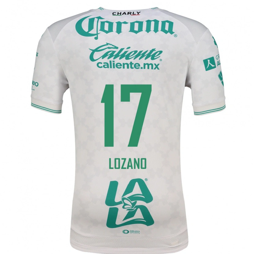Danxen Mulher Camisola Esteban Lozano #17 Verde Claro Branco Alternativa 2026/27 Camisa